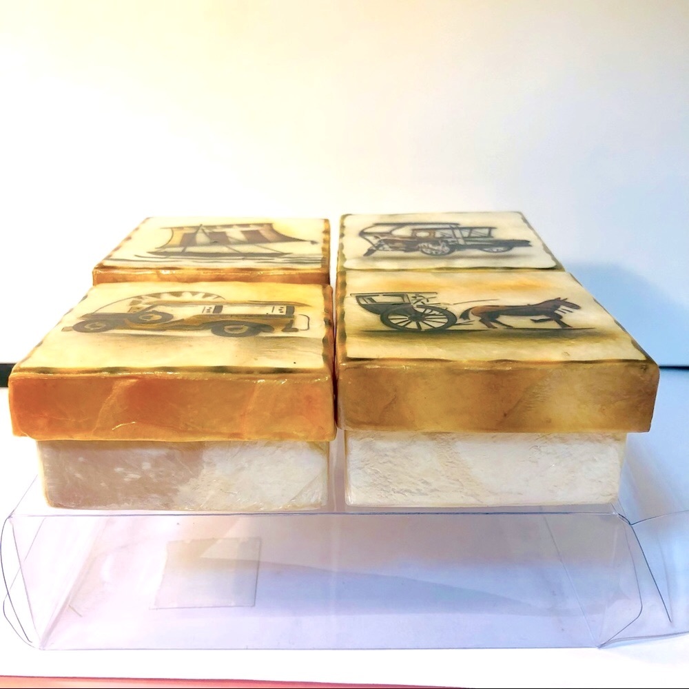 Capiz Shell Jewelry Set Boxes - Picture 2 of 15